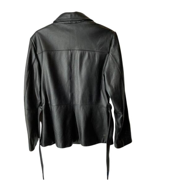 Wilsons Leather Maxima Belted Jacket Women’s M Real Soft Leather Y2K - Picture 4 of 4